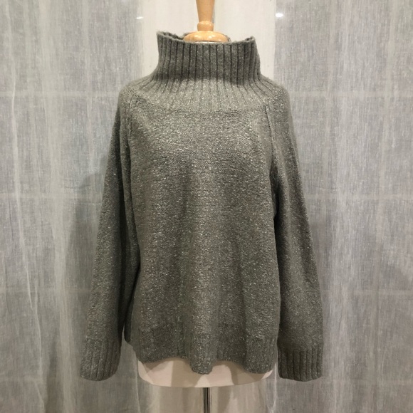 3/$30 H&M chunky fisherman sweater extra warm heather grey large - Picture 3 of 11